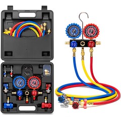 AC Manifold Gauge Set 3 Way For R1234yf R404a R134a Refrigeration Charging