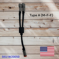 IP67 Y-type Waterproof Cable DT Connector 2Pin Male and Female Splitter Deutsch