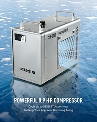 OMTech CW-5200 Water Chiller for CO2 Laser Cutter Engraver with 2 Laser Coolant