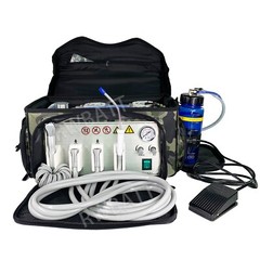 Portable Dental Delivery Unit with Air Compressor Suction System Mobile Bag