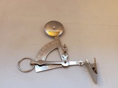 Vintage Silver Tone Postal Letter Scale Clip Mounting Compact Portable