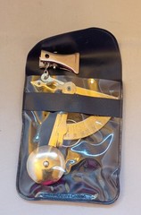 Vintage Silver Tone Postal Letter Scale Clip Mounting Compact Portable