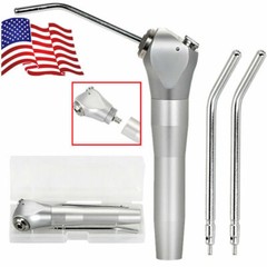 Dental 3 Way Air Water Spray Triple Syringe Handpiece w/ 2 Nozzles Tips Tubes