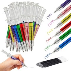 Syringe Pens Multi-Color Retractable Colored Inks Fun Pens 24 Pack