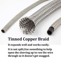 EMI RFI ESD Shielding Wire Sheathing Cable Sleeve Metal Mesh 19’&50′ Length Lot