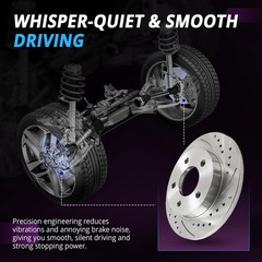 Front Rotors Drilled Slotted 11.65″ HHR 08-10 Cobalt 05-08 Malibu 04-12 G5 G6