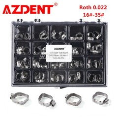 AZDENT Dental Orthodontic 1st Molar Bands with Buccal Tube Roth 0.022 16#-35#