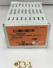 New PLA-COR 256790 3-Way Plastic Corner Cap 3/4″ (Box Of 50)