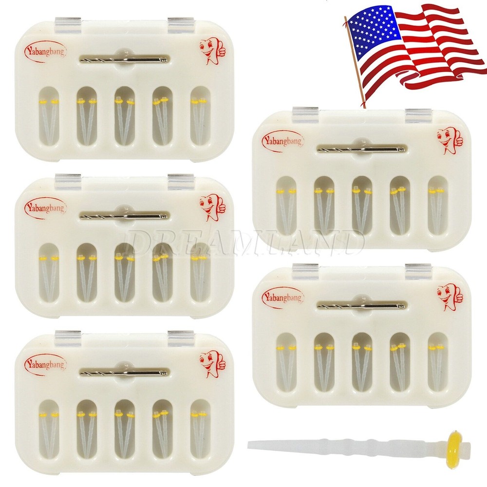5 x Resina de poste de fibra dental Vidrio de rosca de alta intensidad+ Drill