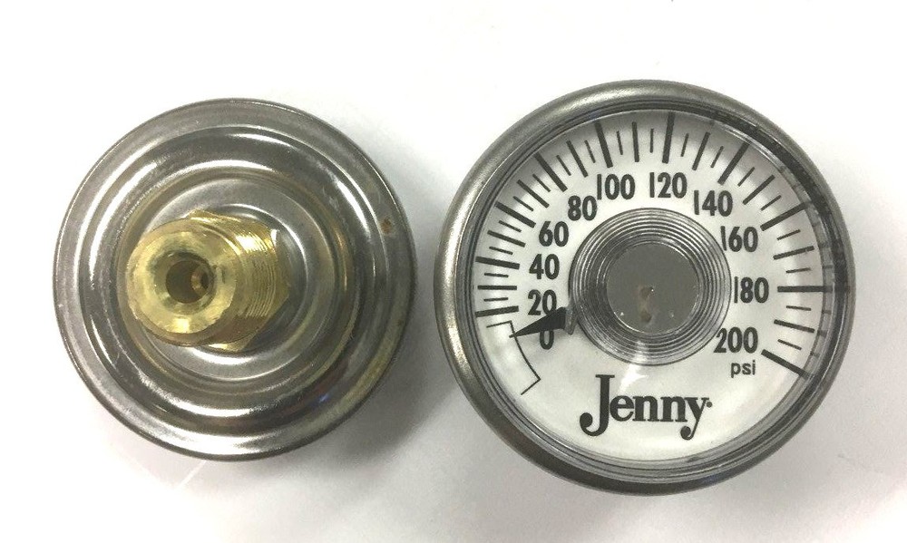 5130205-00 EMGLO, JENNY, ROLAIR PRESSURE GAUGE 200 PSI 1/4” MPT