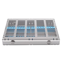 135°C Autoclavable Dental Sterilization Cassette Rack Box for 20 Grid Instrument