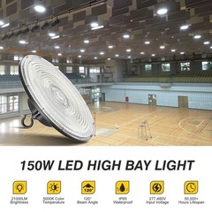 480V 150W LED Garage Light UFO High Bay Light Commercial Warehouse Barn Fixtures