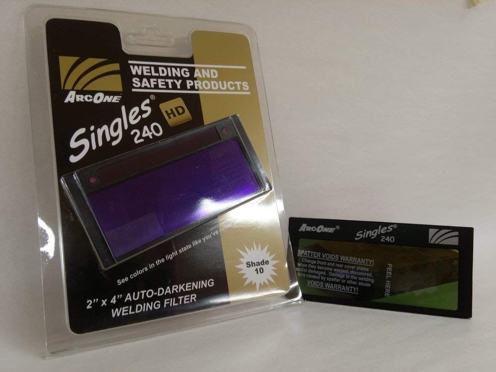 S240-10 Horizontal Single Auto-Darkening Filter for Welding, 2 x 4″, Shade 10