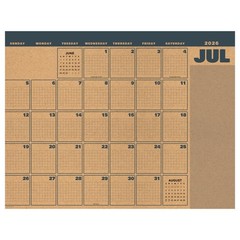 July 2026 – June 2027 Trail + Timber Large Desk Pad Monthly Blotter Calendar