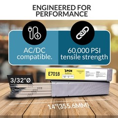 E7018 Welding Rod 3/32″ 5LB – Low Hydrogen – 770478
