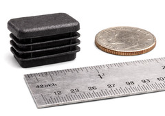 1″ x 1/2” Rectangle Tube Plugs Rectangular Tubing Cap Various Pack Sizes