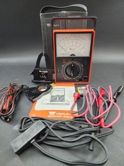 Triplett Model 60 Type 2 Handheld MultiMeter With C Clamp, Adapter Etc
