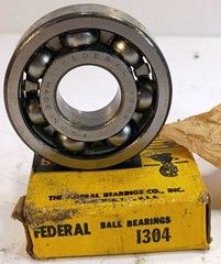 1 NEW FEDERAL 1304 20X52X15mm RADIAL DEEP GROOVE BALL BEARING NIB **MAKE OFFER**