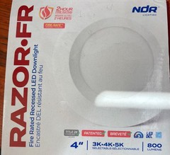 NDR RZR-CCT-FR411-WH – 4″ Fire Rated Recessed Downlight – NEW