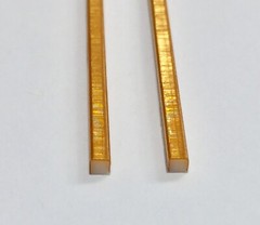 2 ZAC 131-7674-01 ELASTOMERIC CONNECTOR GOLD PLATED 40.5mm L x 1.6mm W x 1.6mm H