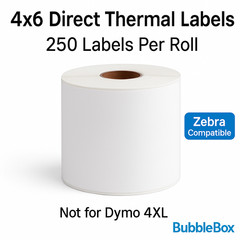 40 Rolls Direct Thermal Labels 4×6 Labels 250/Roll For Zebra 2844 Eltron ZP450