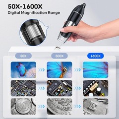 8LED 1600X Zoom HD USB Microscope Digital Magnifier Endoscope Video Camera US