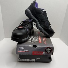 Skechers Work D’Lites SR Tottle Comp Toe Shoes Womens 9.5 BKPR Box Damage