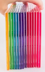 Memorex Multi-Color (5 Colors) Slim CD DVD Disc Jewel Cases Fourteen (14) Total