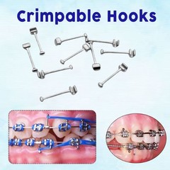 Dental Orthodontic Crimpable Hook Long/Medium/Short Stainless Steel 10pcs/pack