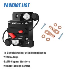 30A-300A Amp Circuit Breaker Audio Fuse 12V-48V DC Car Boat Manual Reset Switch