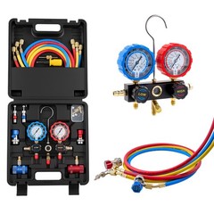 Uimoso 3-Way AC Manifold Gauge Set for R134a R404A R1234yf R22 Refrigerants
