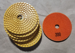 Lot of 10 New 4 Inch 200 Grit Diamond Polishing Pads