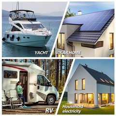 POERUNI 12V 300Ah LiFePO4 Battery 4000+ Deep Cycles 3840Wh 200A BMS for RV Solar