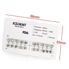 500X AZDENT Dental Orthodontic Bracket Braces Mini Roth Slot.022 Hooks 3-4-5
