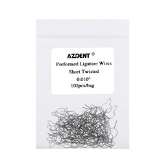 AZ Dental Orthodontic Wire Preformed Ligature Ties Long Short Twist 100pcs/Pack