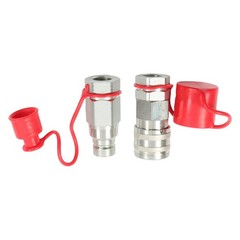 3/4″ NPT Flat Face Hydraulic Quick Connect Couplers Skid Steer Set