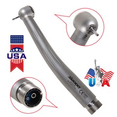 SANDENT Dental Ceramic High Speed Turbine Handpiece Push 2Hole Clean Head System