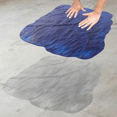 36″ X 36″ Slate Stone Texture Decorative Concrete Cement Stamps Mats Blue