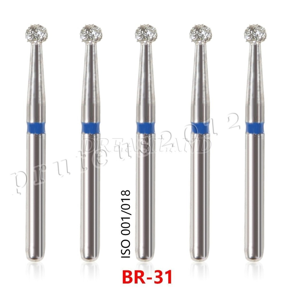100 Types Dental FG Diamond Burs For High Speed Handpiece Friction Grip 50pcs