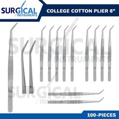 100 Pcs College Cotton Plier 6″ Dental Endodontic Instruments German Grade