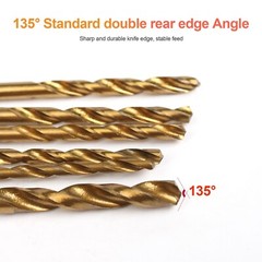32pcs 1/4” Hex Shank Titanium Coated HSS Steel DRILL BIT Set Metal Wood Plastic