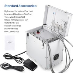 Portable Dental Mobile Delivery Unit Air Compressor Suction System unidad 4Holes