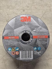 3M™ Silver Cut-Off Wheel, 87465, 36, T1, 4-1/2 in x 0.045 in x 7/8 in 25 pieces