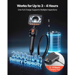 Uimoso 2-Way Articulating Endoscope Camera with 4.3″ IPS Display and 8X Zoom