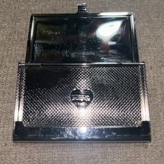 Brighton vintage multi color hearts Metal leather Business Card Holder Case