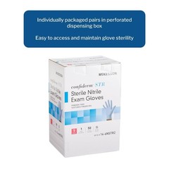 Exam Glove McKesson Confiderm® STR Small Sterile Pair Nitrile Case/200 Pairs NEW