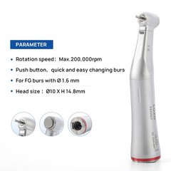 COXO CX235C7 Dental Fiber Optic LED 1:5 Contra Angle Handpiece Standard Head