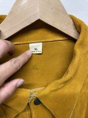 Tan Unbranded Cowhide Comfort Welding Jacket Size XL 32” X 27” X 25” Snap Front