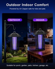 WowCatch Bug Zapper Outdoor Indoor 50,000 Hrs 4200V Mosquito Insect Killer