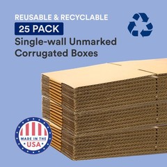 USA Boxes 4″L x 4″W x 24″H, 25-Pack Tall Corrugated Boxes for , Packaging, Mo…